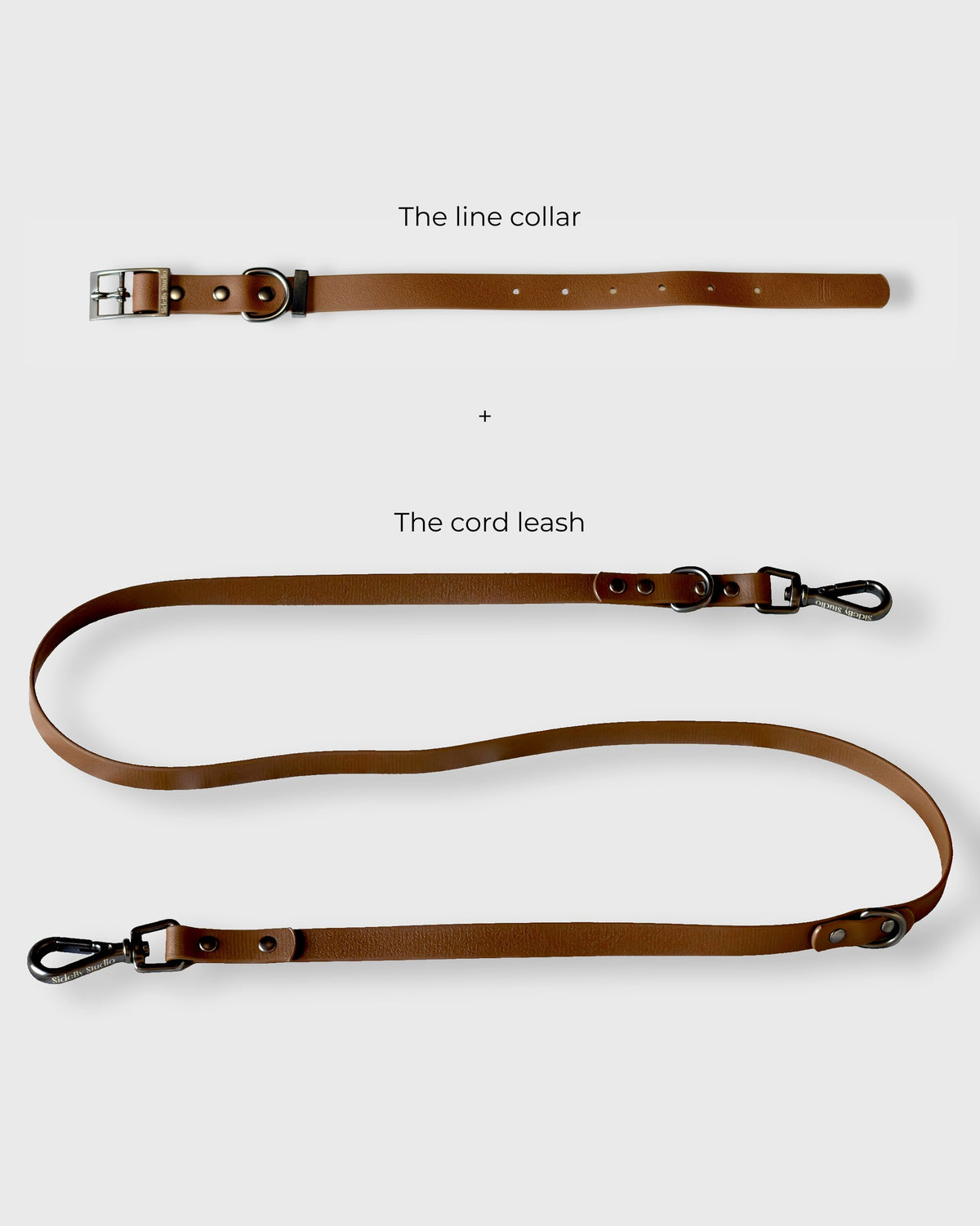 The Daily Range · Umber — Waterproof Dual-Control Leash & Collar Set