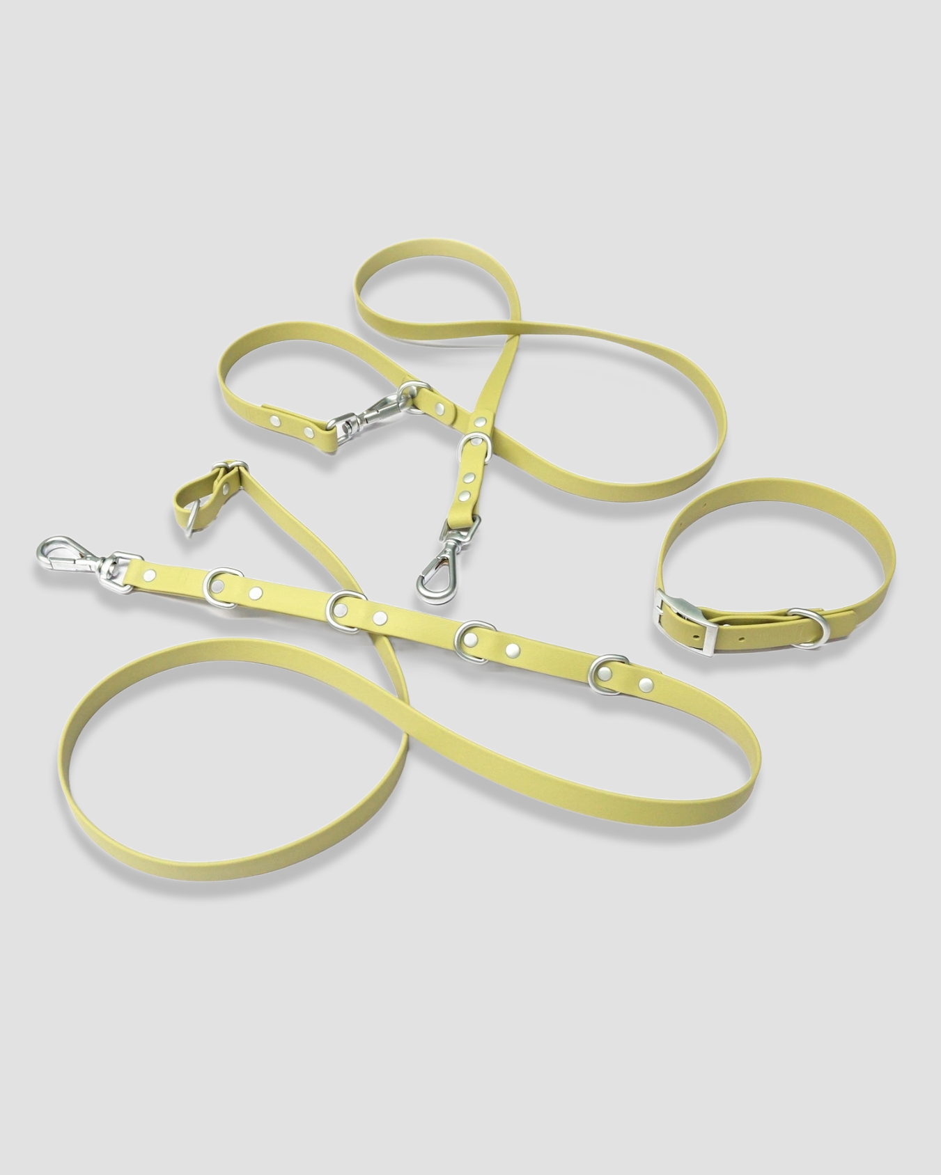 The Full Range · Moss - Waterproof 4-in-1 Modular Hands-Free Leash & Collar Walk Set